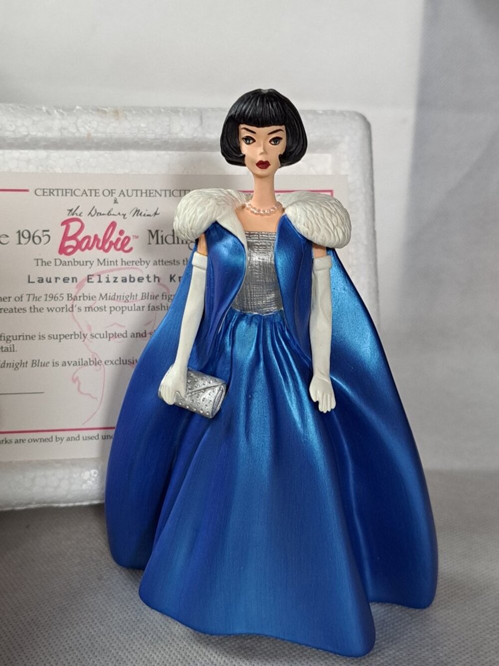 Danbury Mint 1965 Barbie "Midnight Blue" Figurine COA 1993
